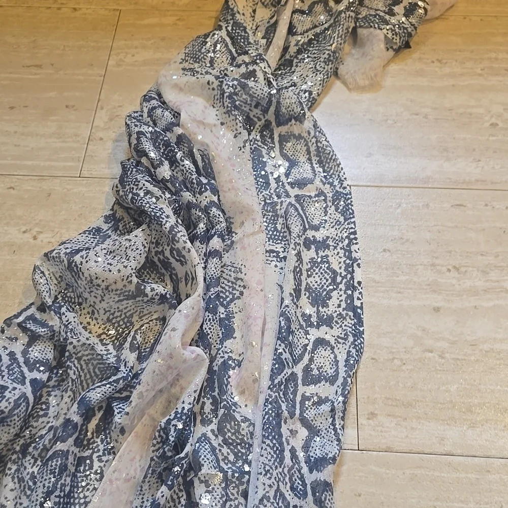 New Steve Madden Oversized Multi-Color Snake Print Scarf/Shawl/Wrap